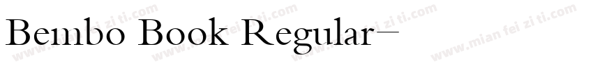 Bembo Book Regular字体转换
